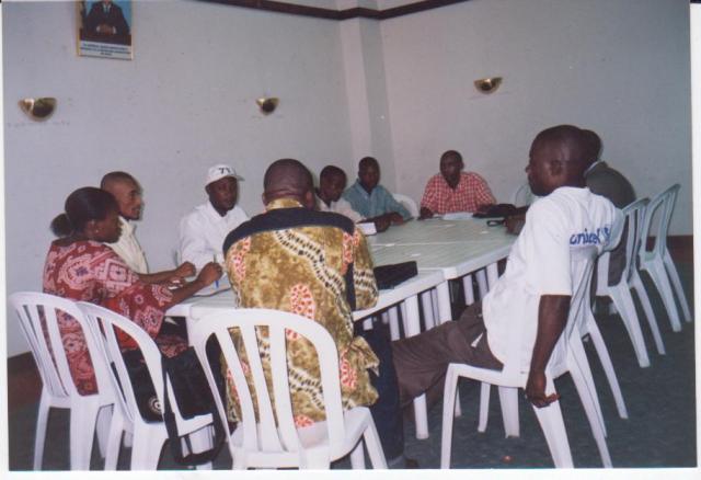 Joel meeting the National Youth Council in Kinshasa for YES DRC NETWORK issues