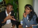 Farah and Njoroge at the Youth Hub