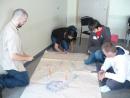 working hard