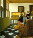 music lesson picture (oil painting)