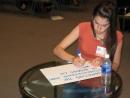 Julie composes a topic