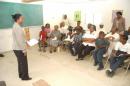 The Fort Charlotte Urban Renewal Programme held a soft re-opening ceremony on Monday, March 17, 2008 at their centre on Musgrove Street and Dunmore Ave, Chippingham. Programme Coordinator, Ella Lewis at left brought remarks. (BIS Photo/Raymond A. Bethel)