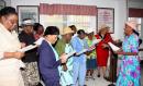 Bain and Grants Town's Senior Citizens Choir lead by Mrs. Oriscia Clarke serenades attendees during the fifth annual Bain & Grants Town Senior Citizens Thanksgiving Luncheon held at St. Agnes Hall on Tuesday, November 25, 2008.(BIS photo/Letisha Henderson