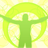 A green silhouette of a man with arms outstretched superimposed over a green TIG logo
