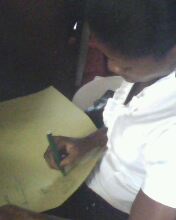 Signing the AIDS pledge by a participant