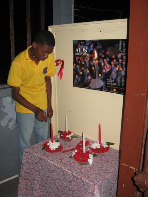 Lighting of teh Candle for soldarity 