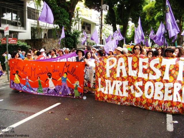Marcha Mundial de Mulheres na Caminhada da Paz
