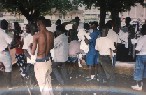 Distribution of TYD T-shirt at Taylor Commings Garden at Pademba Road