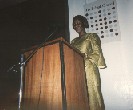 Fatmata Bah of the Coordination Team delivering the vote of thanks at British Council
