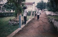 Video man recording the beutification site at Pademba Road
