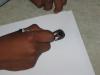 A boy drawing himself