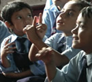 Children signing in class